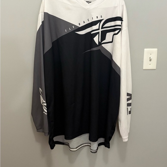 Fly Racing Men's Black and White Jersey - Picture 3 of 11